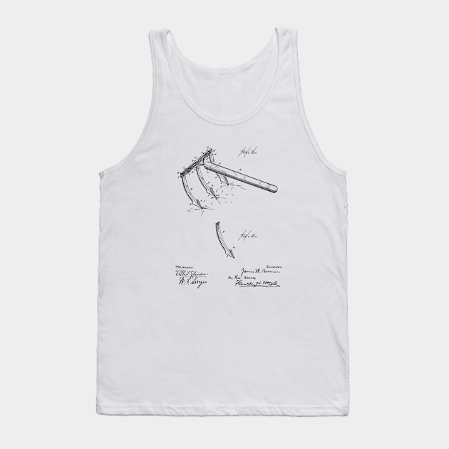 Hand Garden Cultivator Vintage Patent Hand Drawing Tank Top by TheYoungDesigns